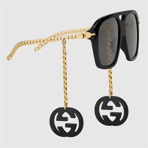 gucci runway 2018 sunglasses|gucci sunglasses with charms.